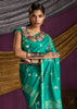 Sea Green Banarasi Satin Silk Saree
