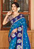 Shades Of Blue Woven Banarasi SIlk Saree