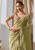 Grass Green Designer Silk Saree