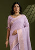 Sweet Lilac Woven Soft Silk Saree