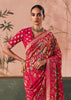 Pink Woven Georgette Bandhej Saree