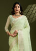 Gleam Green Woven Soft Silk Saree