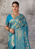 Blue Woven Kanjivaram Silk Saree