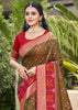 Olive Green Woven Patola Silk Saree