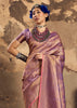 Metallic Purple Woven Kanjivaram Silk Saree