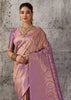 Purple Woven Kanjivaram Silk Saree