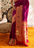 Dance of Peacocks: Katan Silk Paithani Saree with Festive Border in the Shades of Purple