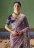Mauve Purple Embroidered Designer Saree