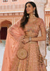 Peach Banarasi Silk Embroidered Lehenga