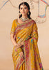 Mustard Yellow Designer Embroidered Saree