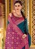 Peacock Blue Woven Banarasi Silk Saree