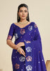 Royal Violet Woven Bronze Zari Paithani Silk Saree