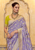 Lilac Purple Woven Banarasi Silk Saree