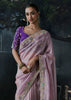 Persian Purple Embroidered Designer Saree