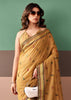 Mustard Gold Woven Cotton Silk Saree