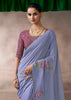 “Exclusive Offer” : Lavender Woven Cotton Silk Saree
