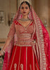 Red Heavy Embroidered Designer Lehenga