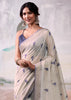 Off White Woven Banarasi Cotton Silk Saree