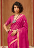 Princess Pink Woven Cotton Silk Saree