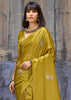 Mehandi Green Woven Banarasi Satin Silk Saree