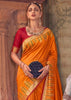 Marigold Orange Woven Banarasi Silk Saree