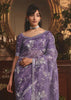 Lilac Mist Tissue Organza Designer Saree