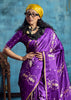 Regal Purple Woven Banarasi Satin Silk Saree