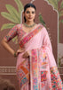 Blush Pink Woven Cotton Kashmiri Jamewar Saree