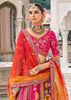 Pink & Yellow Heavy Embroidered Designer Lehenga
