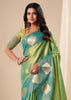Mint Green Woven Patola Tissue Silk Saree