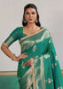 Fair Green Woven Banarasi Sarin Silk Saree