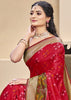 Scarlet Red Woven Patola Silk Saree