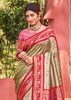 Olive Green Woven Kanjivaram Silk Saree