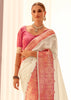 Snow White Woven Banarasi Silk Saree