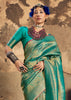 Peacock Green Woven Kanjivaram Silk Saree