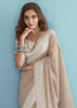 Castle Grey Woven Linen Silk Saree