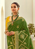 Piquant Green Woven Banarasi Designer Silk Saree With Contrast Blouse