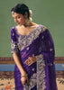 Medieval Blue Embroidered Designer Saree