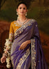 Royal Purple Embroidered Tissue Saree