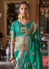 Holly Green Dual Tone Woven Banarasi Silk Saree