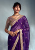 Imperial Purple Designer Silk Saree