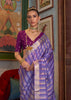 Lavender Purple Woven Banarasi Soft Silk Saree