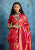 Aurora Red Banarasi Silk Saree