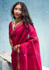 Magenta Pink Woven Cotton Silk Saree