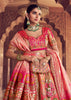 Bridal Pink Banarasi Silk Embroidered Lehenga