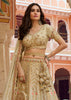 Beige Banarasi Silk Embroidered Lehenga