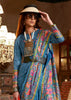 Mariuna Blue Madhubani Printed Saree
