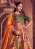Multicolour Banarasi Silk Embroidered Lehenga
