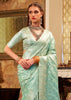 Sea Green Woven Banarasi Sain Silk Saree