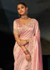 Light Pink Embroidered Silk Saree